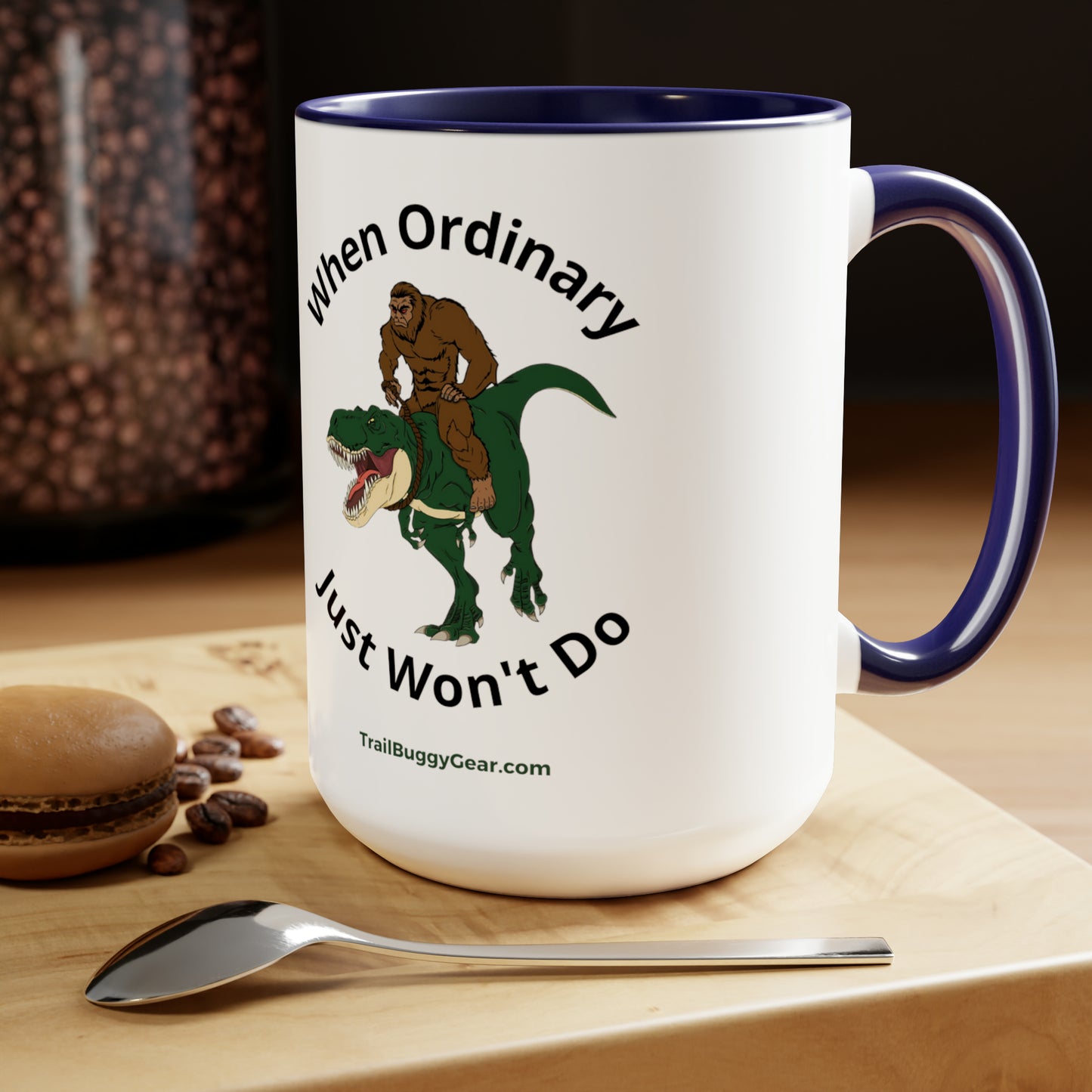 Bigfoot and T-Rex UTV Adventure Coffee Mug