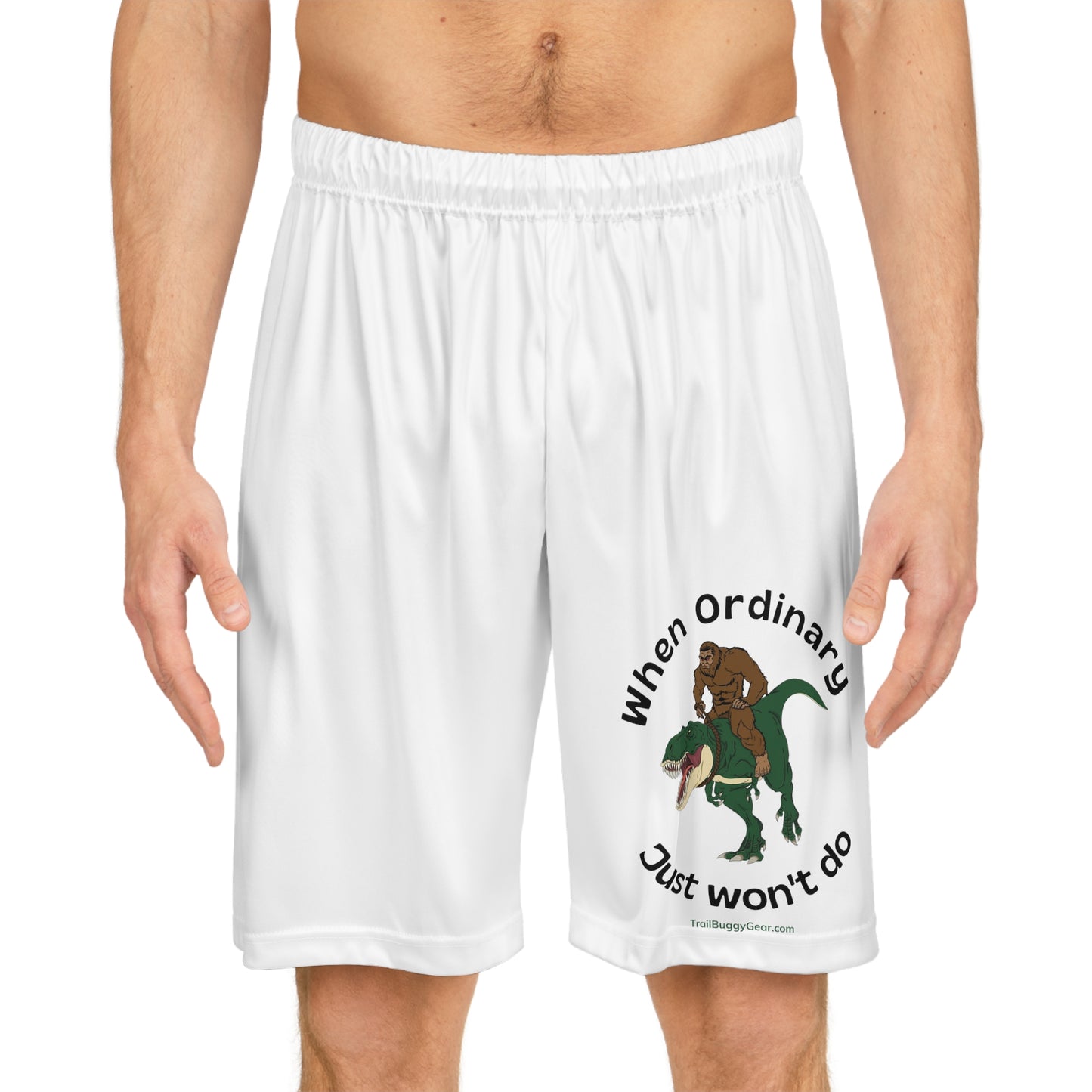 Off-Road Slam Dunk Shorts: Bigfoot & T-Rex Edition
